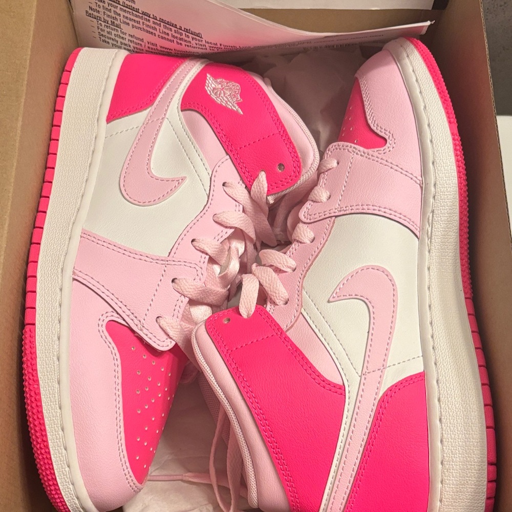 Nike Air Jordan Pink and White Sneakers - Picture 4 of 7